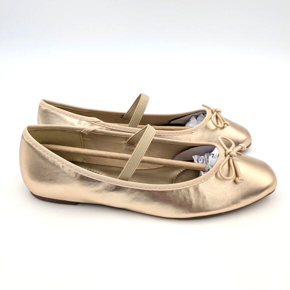 Kenneth Cole Reaction Copy Tap Ballet Flat Women's Gold Size US8 EU39 - Picture 3 of 12